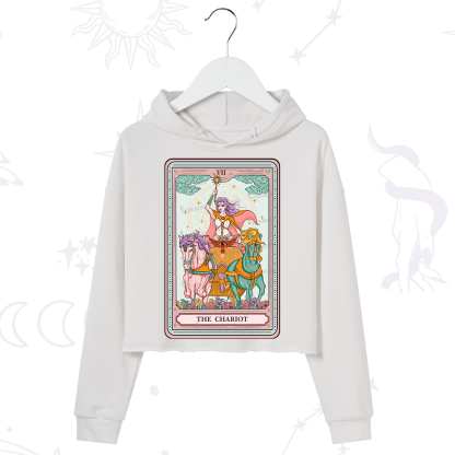 Purplehecate The Chariot Tarot Crop Hoodie