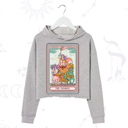 Purplehecate The Chariot Tarot Crop Hoodie