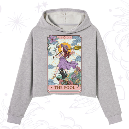 Purplehecate The Witchling Fool Tarot Crop Hoodie