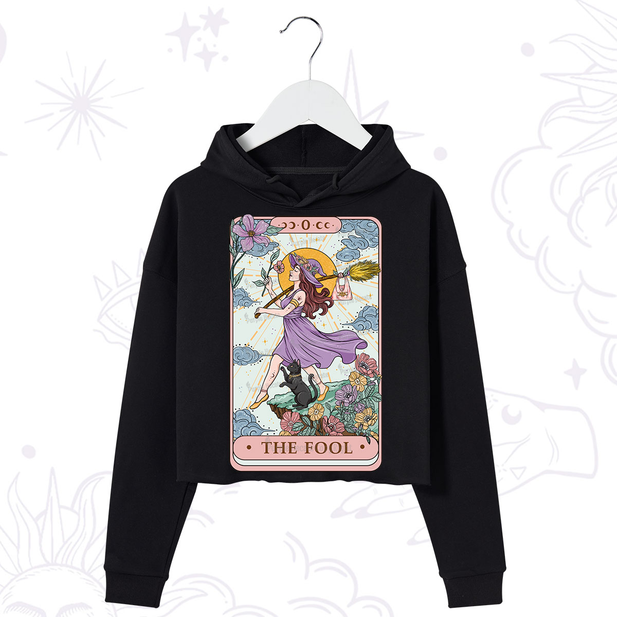 Purplehecate The Witchling Fool Tarot Crop Hoodie