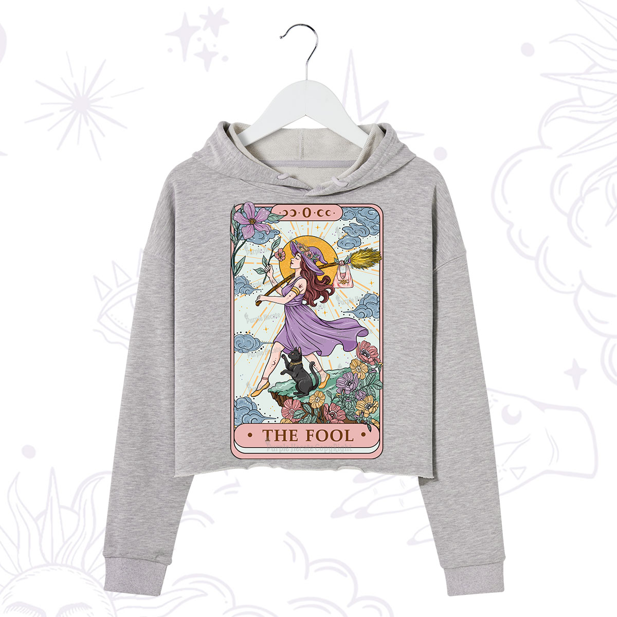 Purplehecate The Witchling Fool Tarot Crop Hoodie