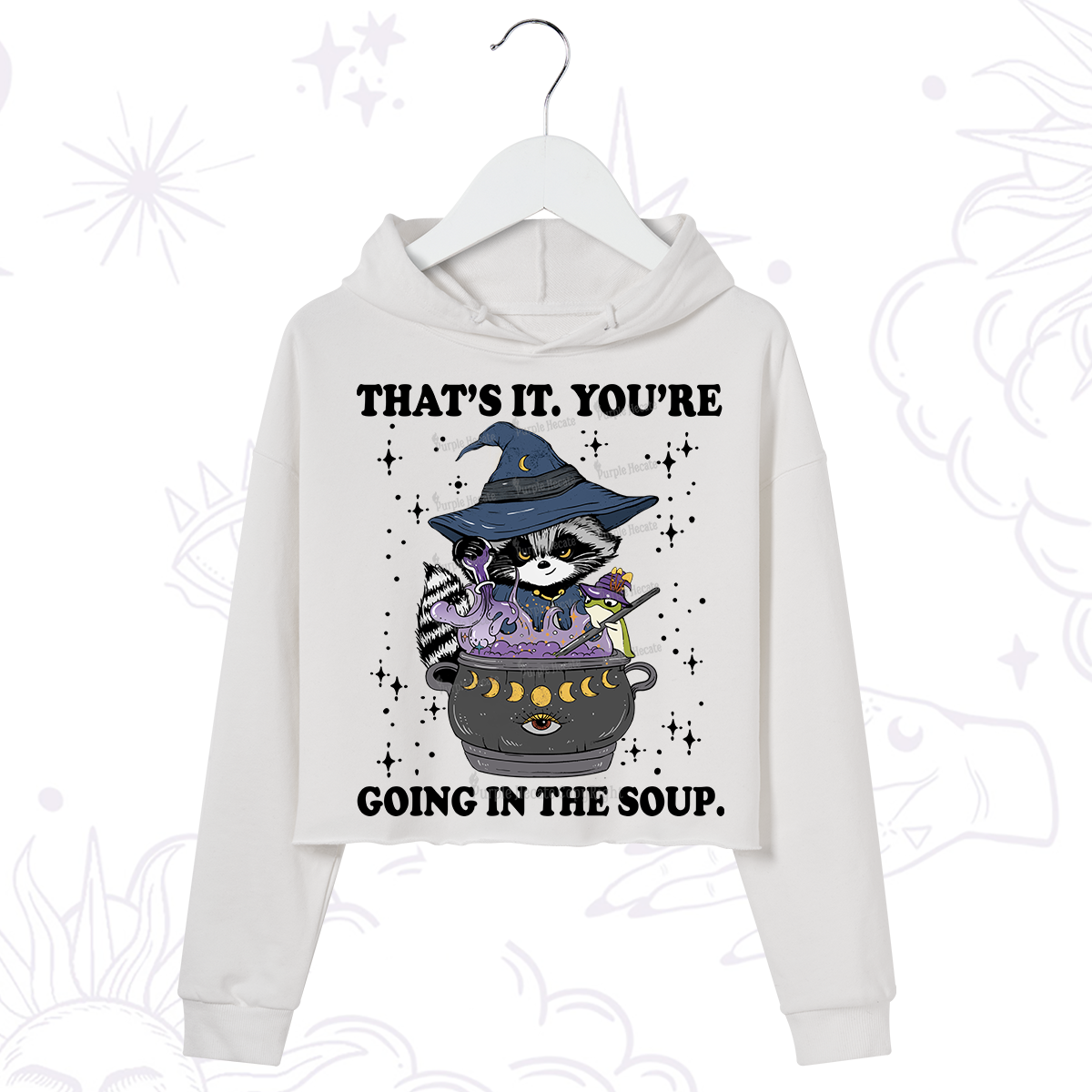 Purplehecate That's It You're Going In The Soup Crop Hoodie