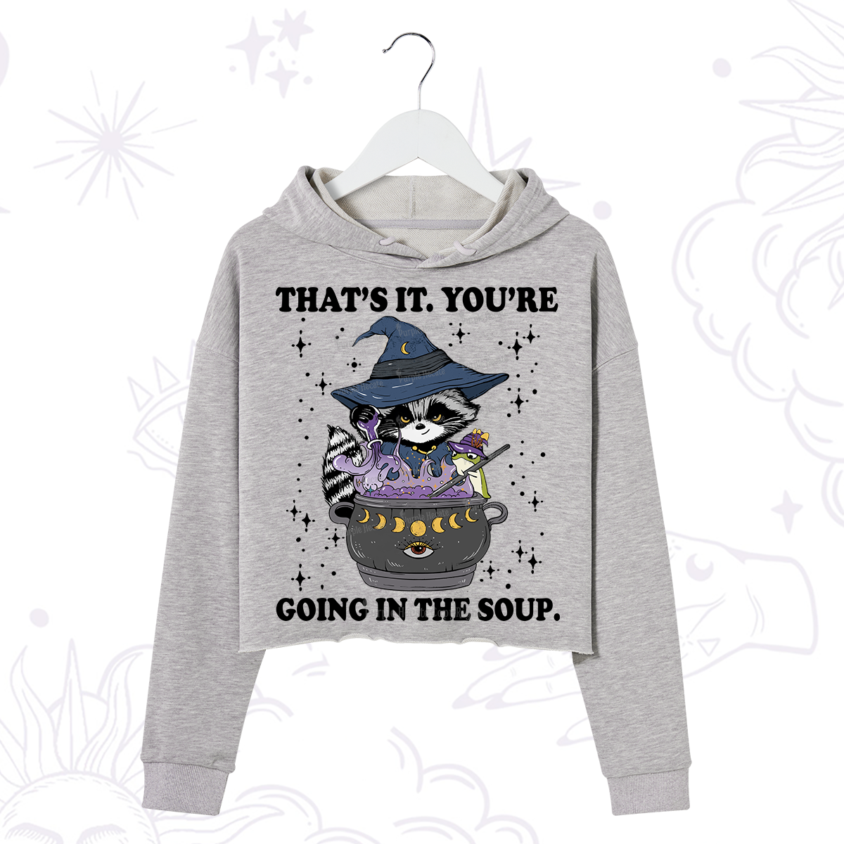 Purplehecate That's It You're Going In The Soup Crop Hoodie