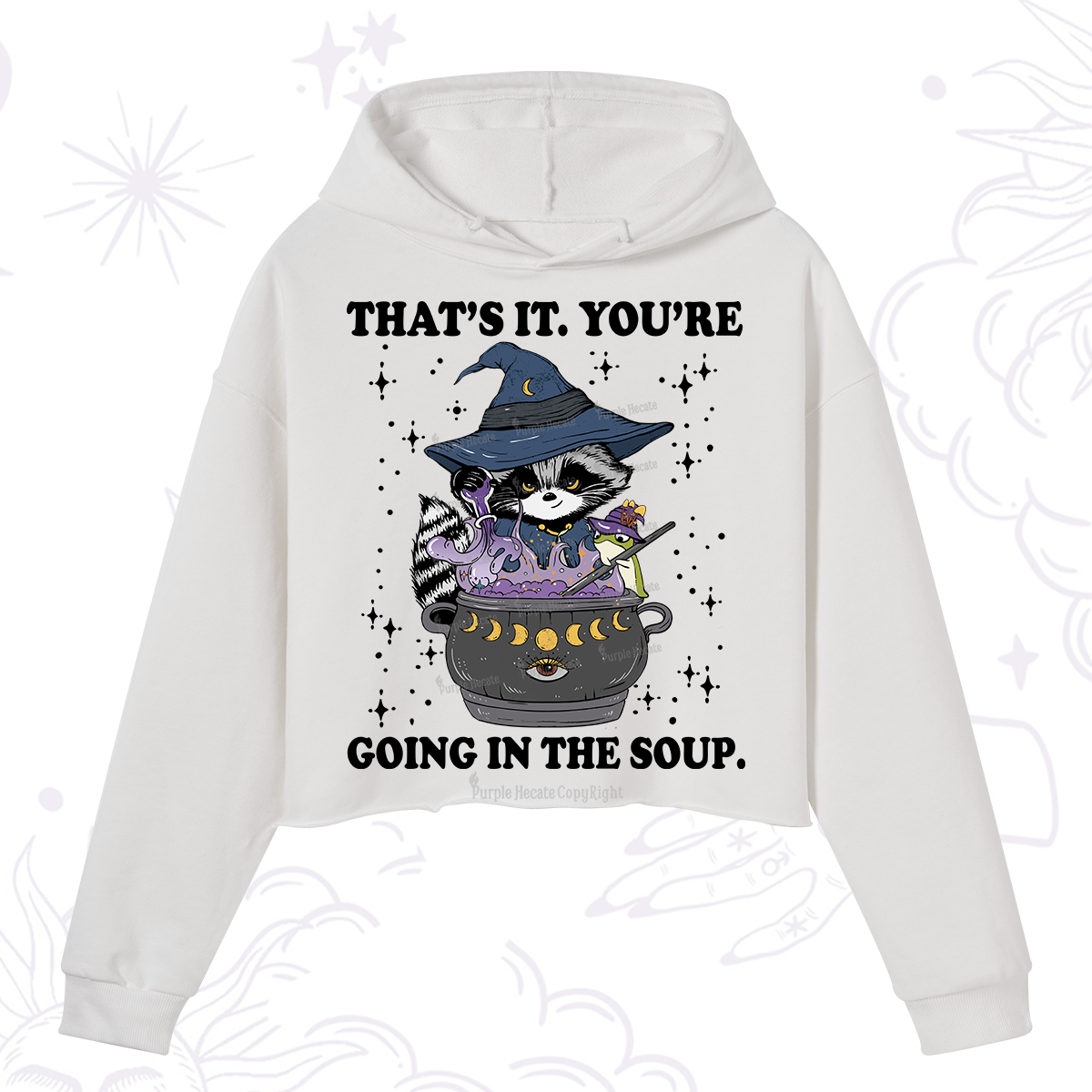 Purplehecate That's It You're Going In The Soup Crop Hoodie