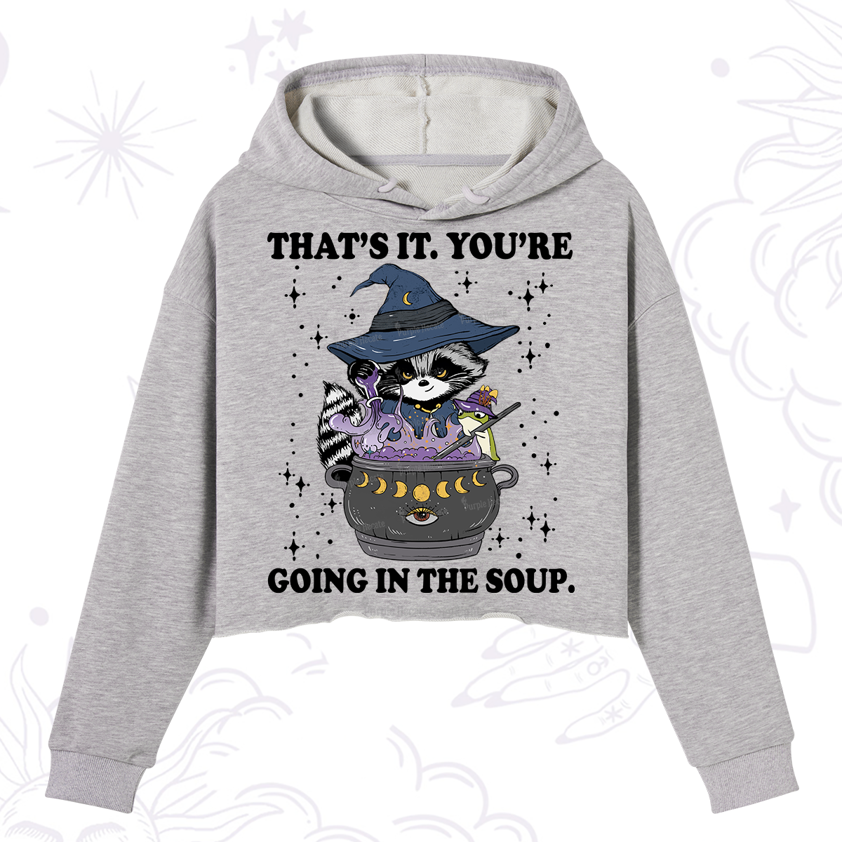 Purplehecate That's It You're Going In The Soup Crop Hoodie