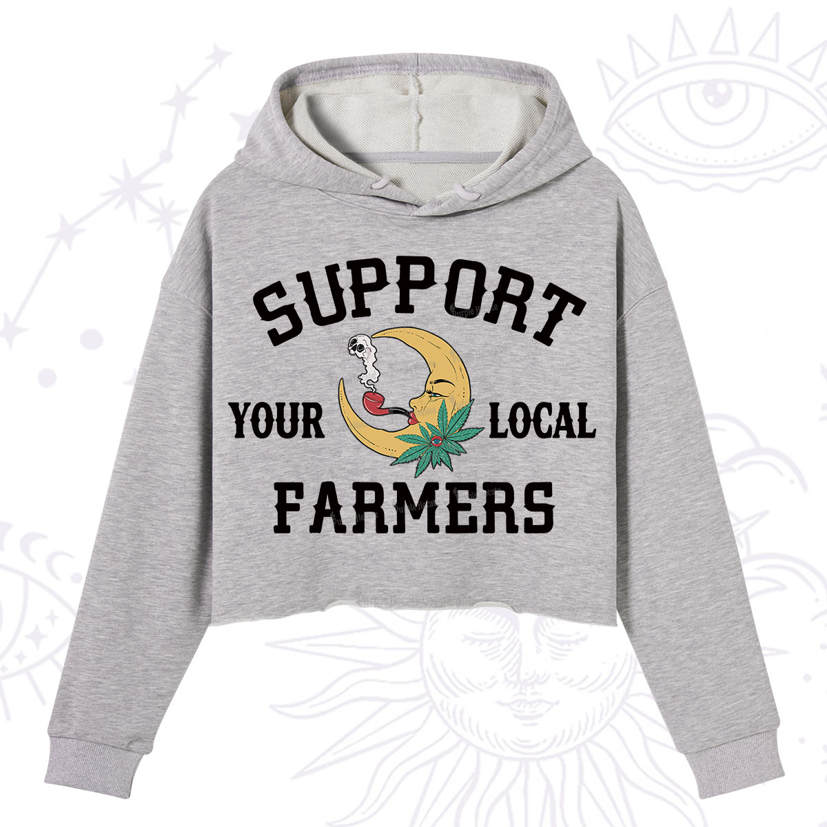 Purplehecate Support Your Local Farmer Crop Hoodie