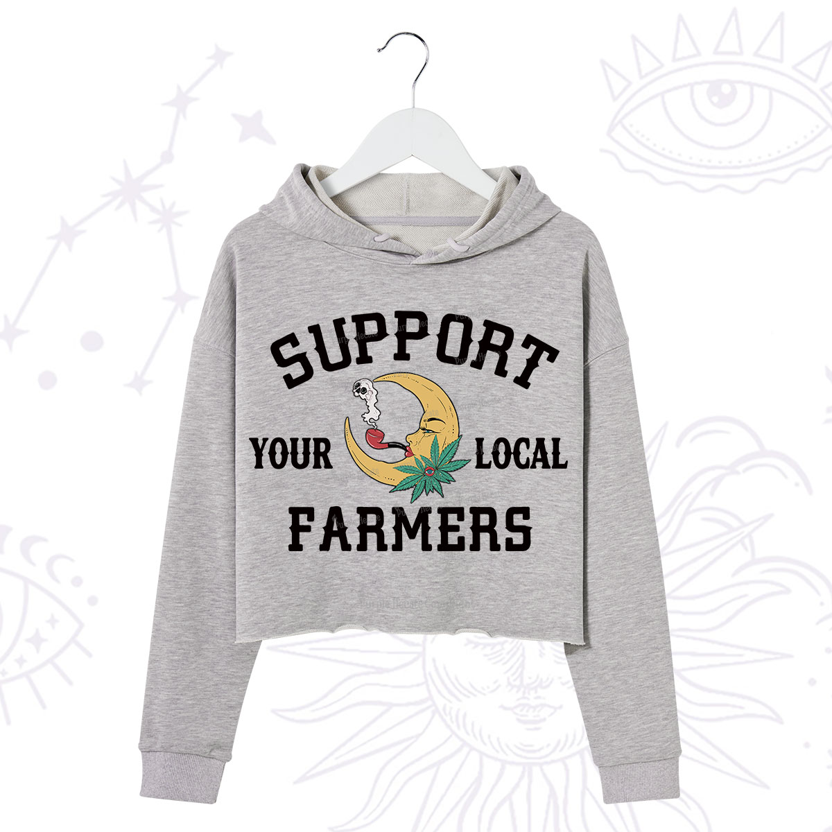 Purplehecate Support Your Local Farmer Crop Hoodie
