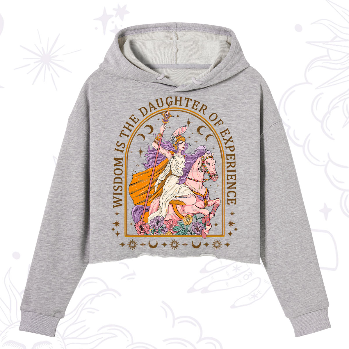 Purplehecate Wisdom Is The Daughter Of Experience Crop Hoodie