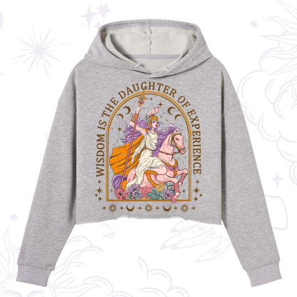 Purplehecate Wisdom Is The Daughter Of Experience Crop Hoodie