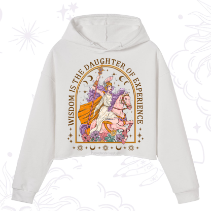 Purplehecate Wisdom Is The Daughter Of Experience Crop Hoodie