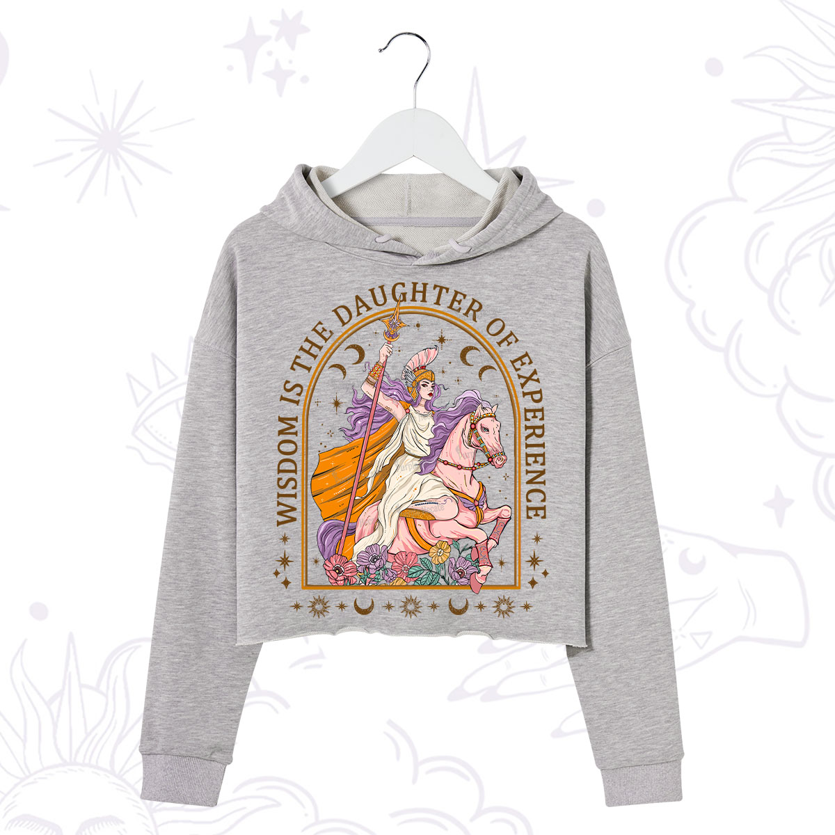 Purplehecate Wisdom Is The Daughter Of Experience Crop Hoodie