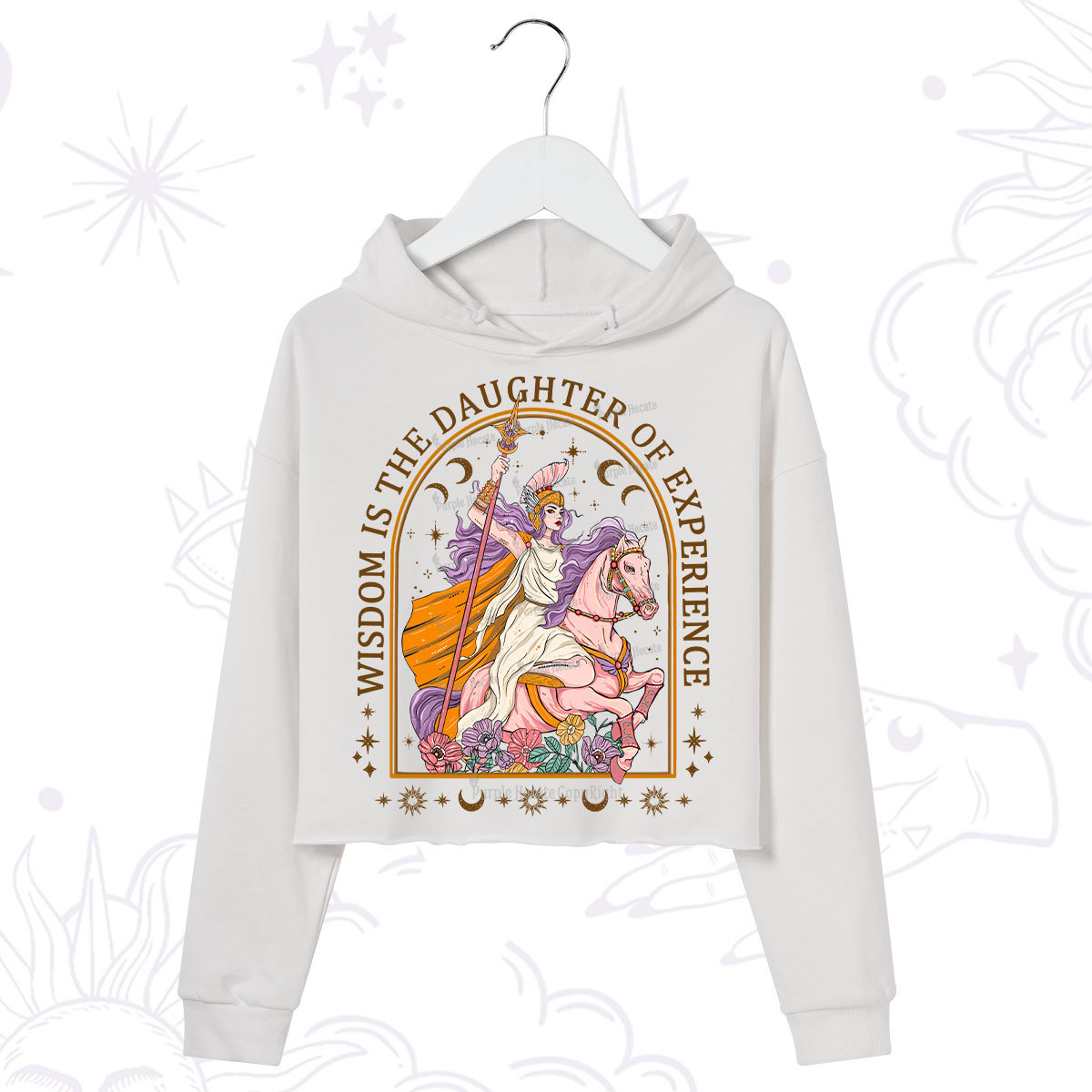 Purplehecate Wisdom Is The Daughter Of Experience Crop Hoodie