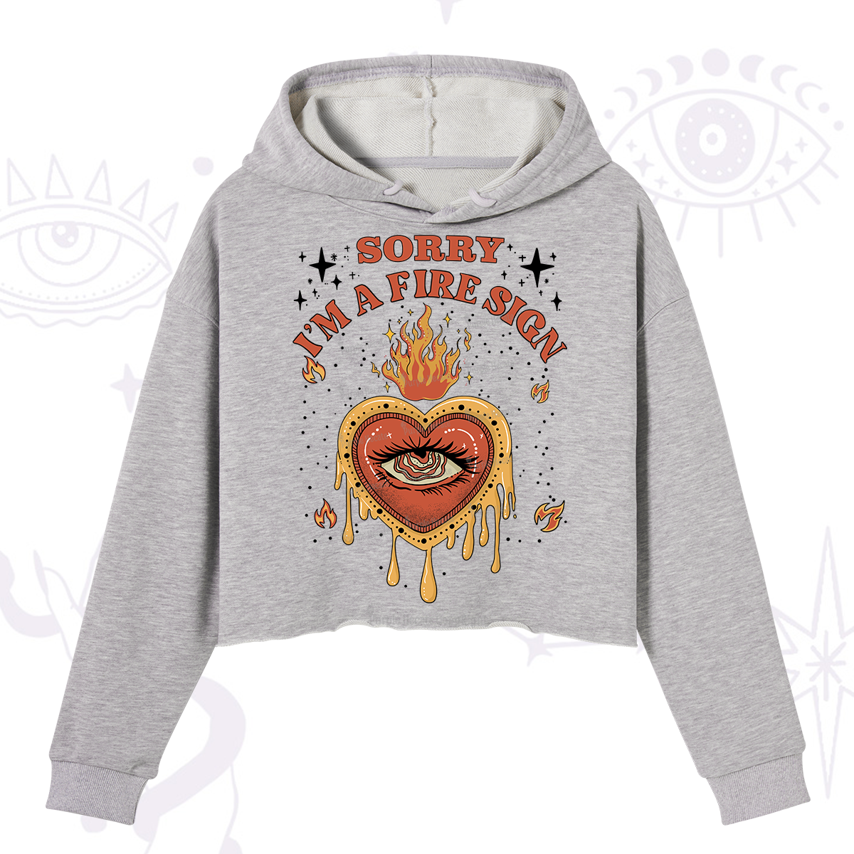 Purplehecate Sorry I'm A Fire Sign Crop Hoodie
