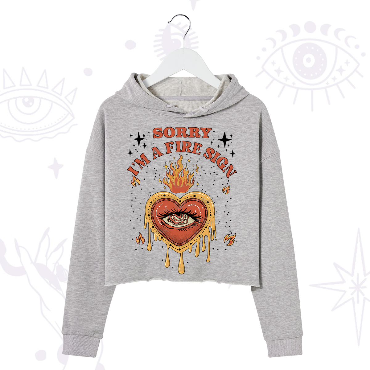 Purplehecate Sorry I'm A Fire Sign Crop Hoodie