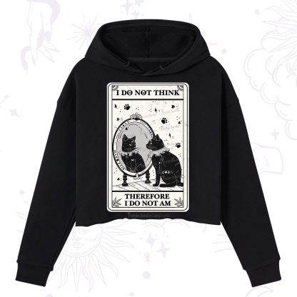 Purplehecate The I Do Not Think Therefore I Do Not Am Oracle Card Crop Hoodie