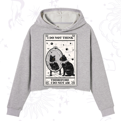 Purplehecate The I Do Not Think Therefore I Do Not Am Oracle Card Crop Hoodie