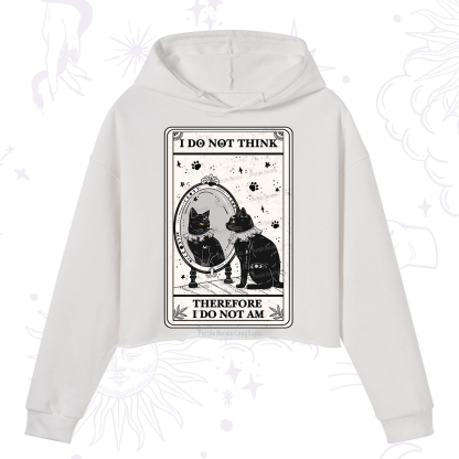 Purplehecate The I Do Not Think Therefore I Do Not Am Oracle Card Crop Hoodie