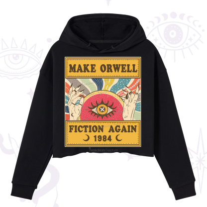 Purplehecate Make 1984 Fiction Again Crop Hoodie