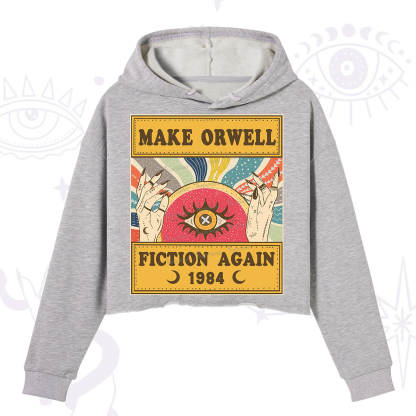 Purplehecate Make 1984 Fiction Again Crop Hoodie