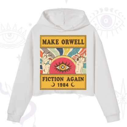 Purplehecate Make 1984 Fiction Again Crop Hoodie