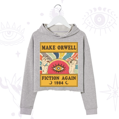 Purplehecate Make 1984 Fiction Again Crop Hoodie