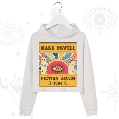 Purplehecate Make 1984 Fiction Again Crop Hoodie