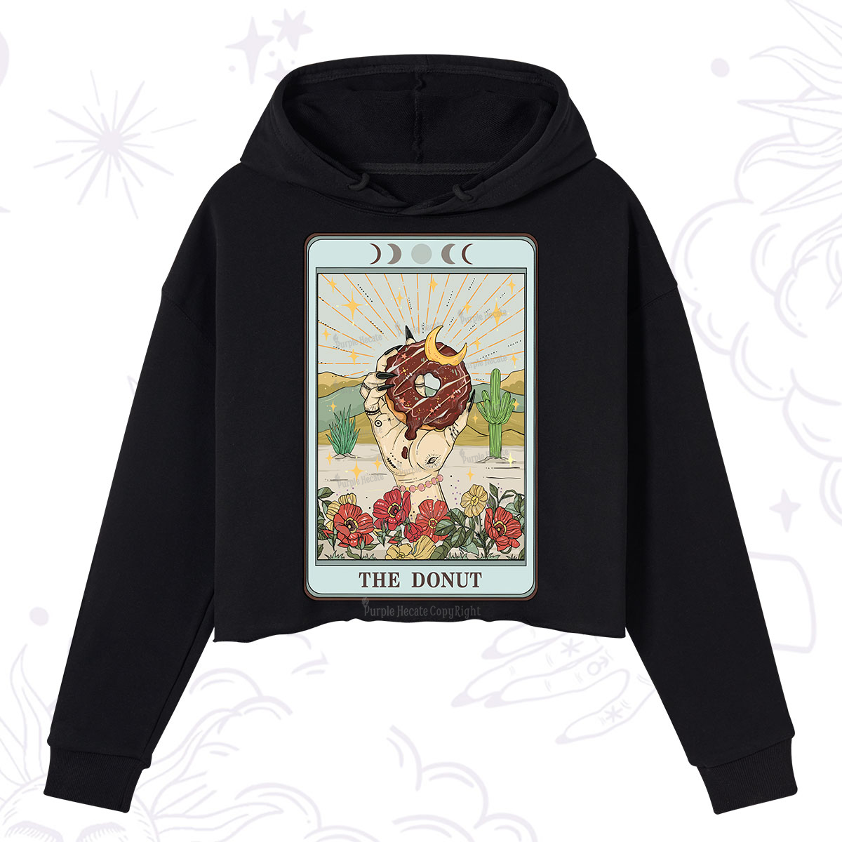 Purplehecate The Donut Tarot Crop Hoodie