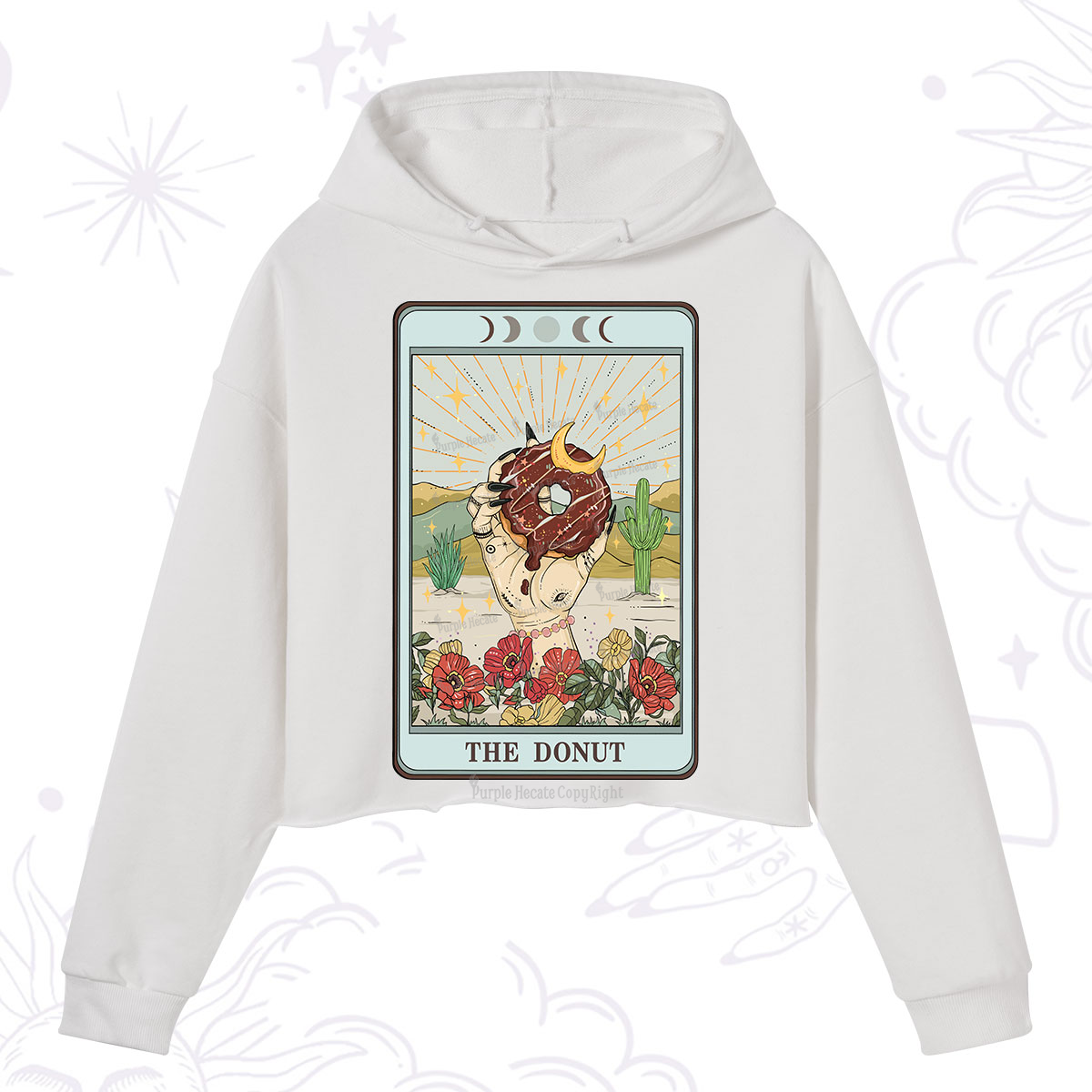 Purplehecate The Donut Tarot Crop Hoodie