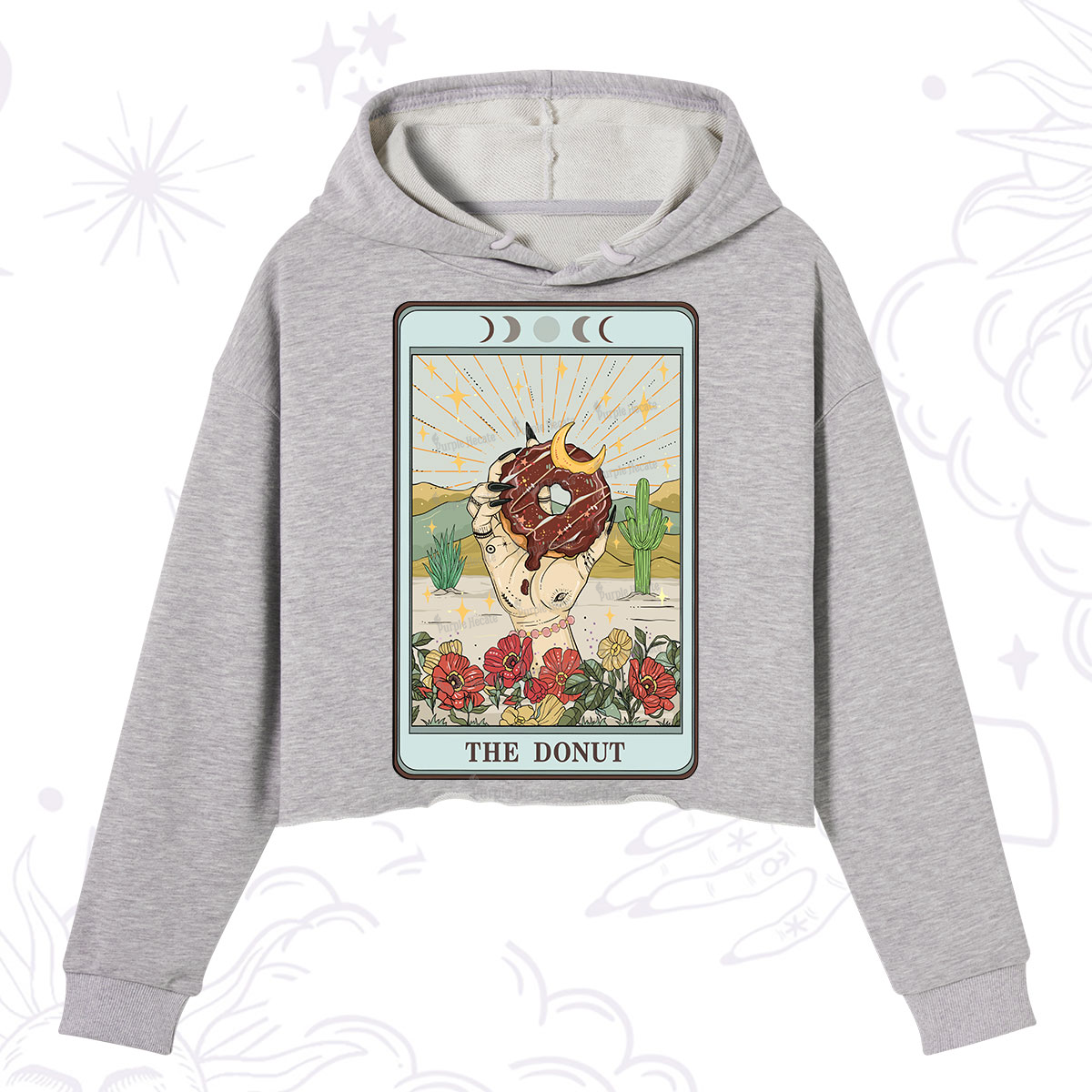 Purplehecate The Donut Tarot Crop Hoodie