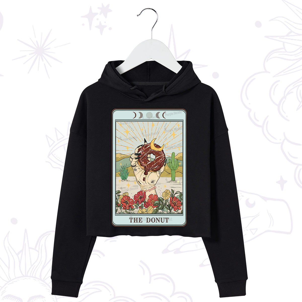 Purplehecate The Donut Tarot Crop Hoodie