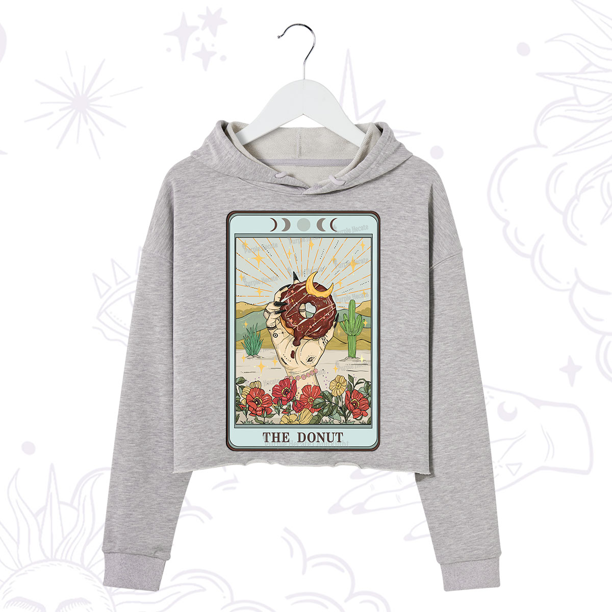 Purplehecate The Donut Tarot Crop Hoodie
