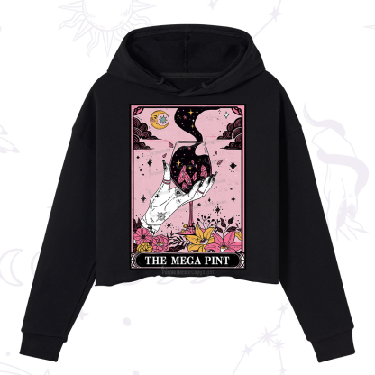 Purplehecate The Mega Pint Tarot Card Crop Hoodie