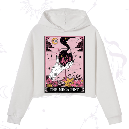 Purplehecate The Mega Pint Tarot Card Crop Hoodie