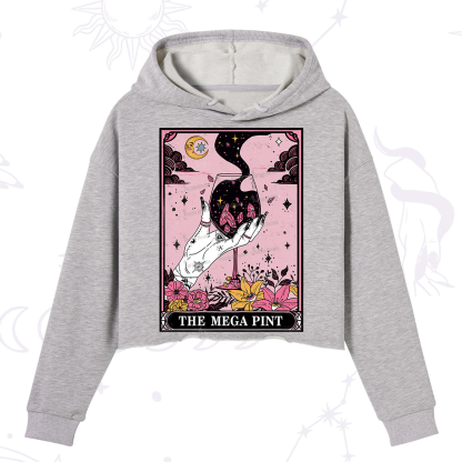 Purplehecate The Mega Pint Tarot Card Crop Hoodie
