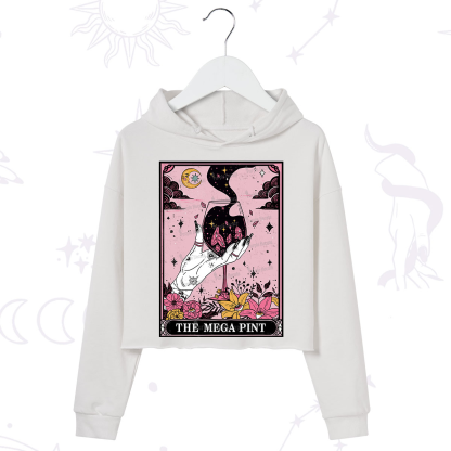 Purplehecate The Mega Pint Tarot Card Crop Hoodie