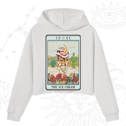 Purplehecate The Ice Cream Tarot Crop Hoodie