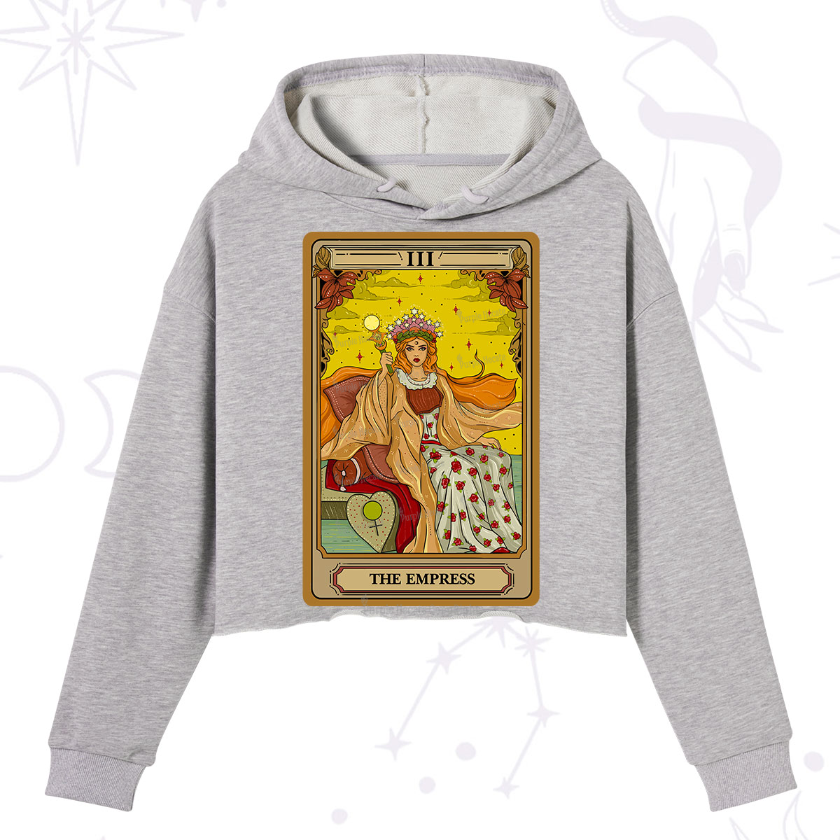 Purplehecate The Empress Tarot Crop Hoodie