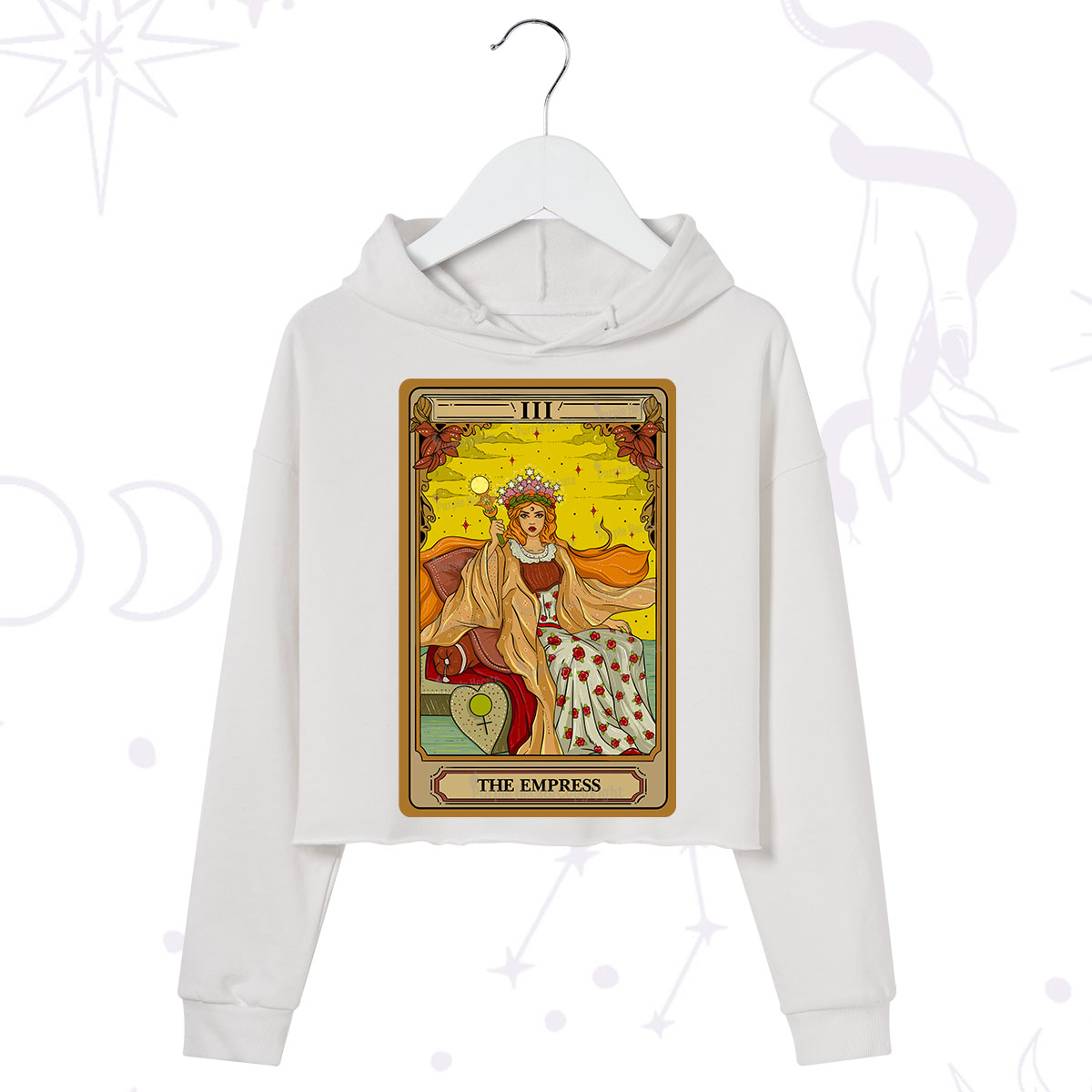 Purplehecate The Empress Tarot Crop Hoodie