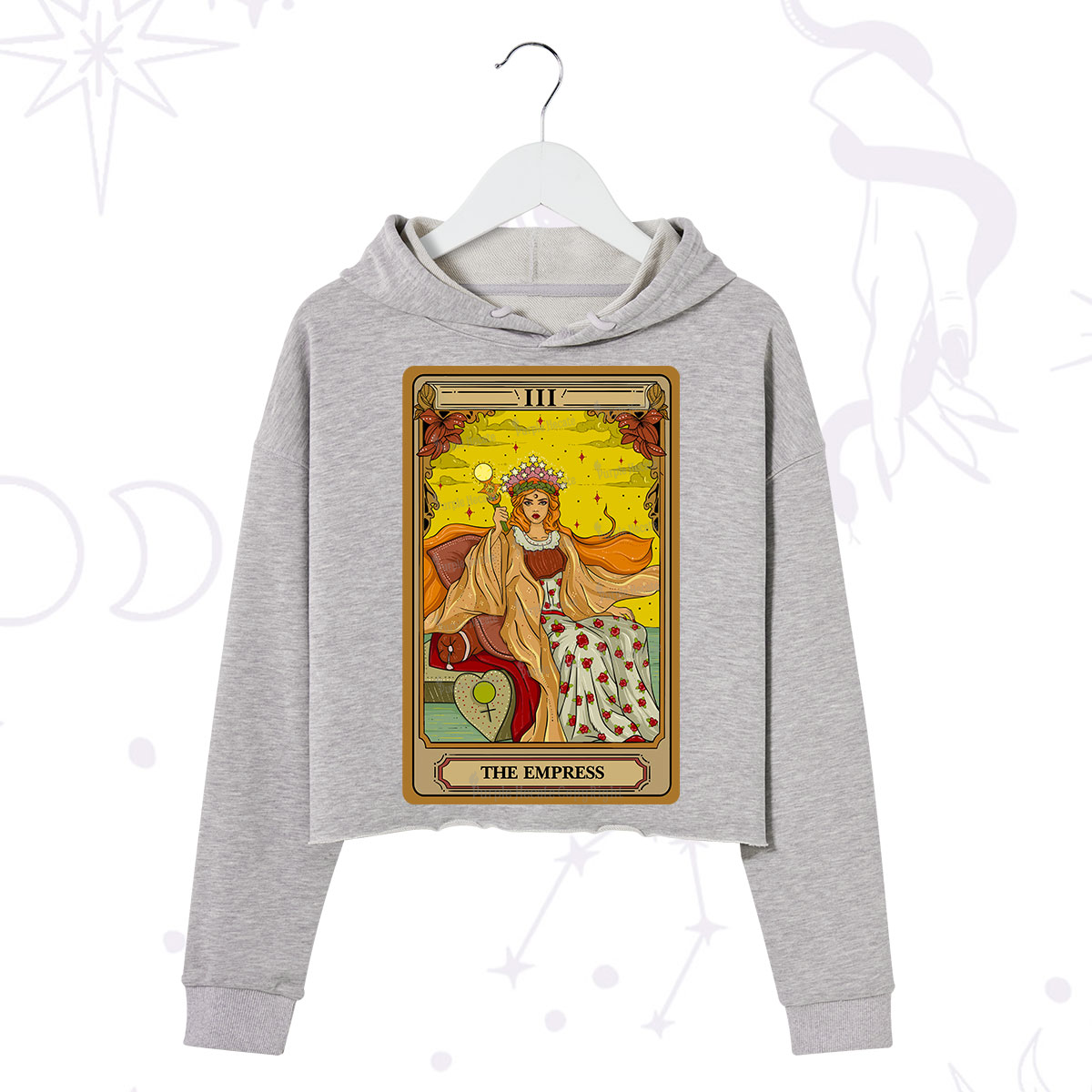 Purplehecate The Empress Tarot Crop Hoodie
