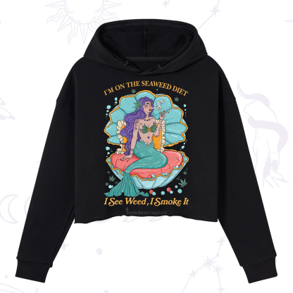 Purplehecate I See Weed I Smoke It Crop Hoodie