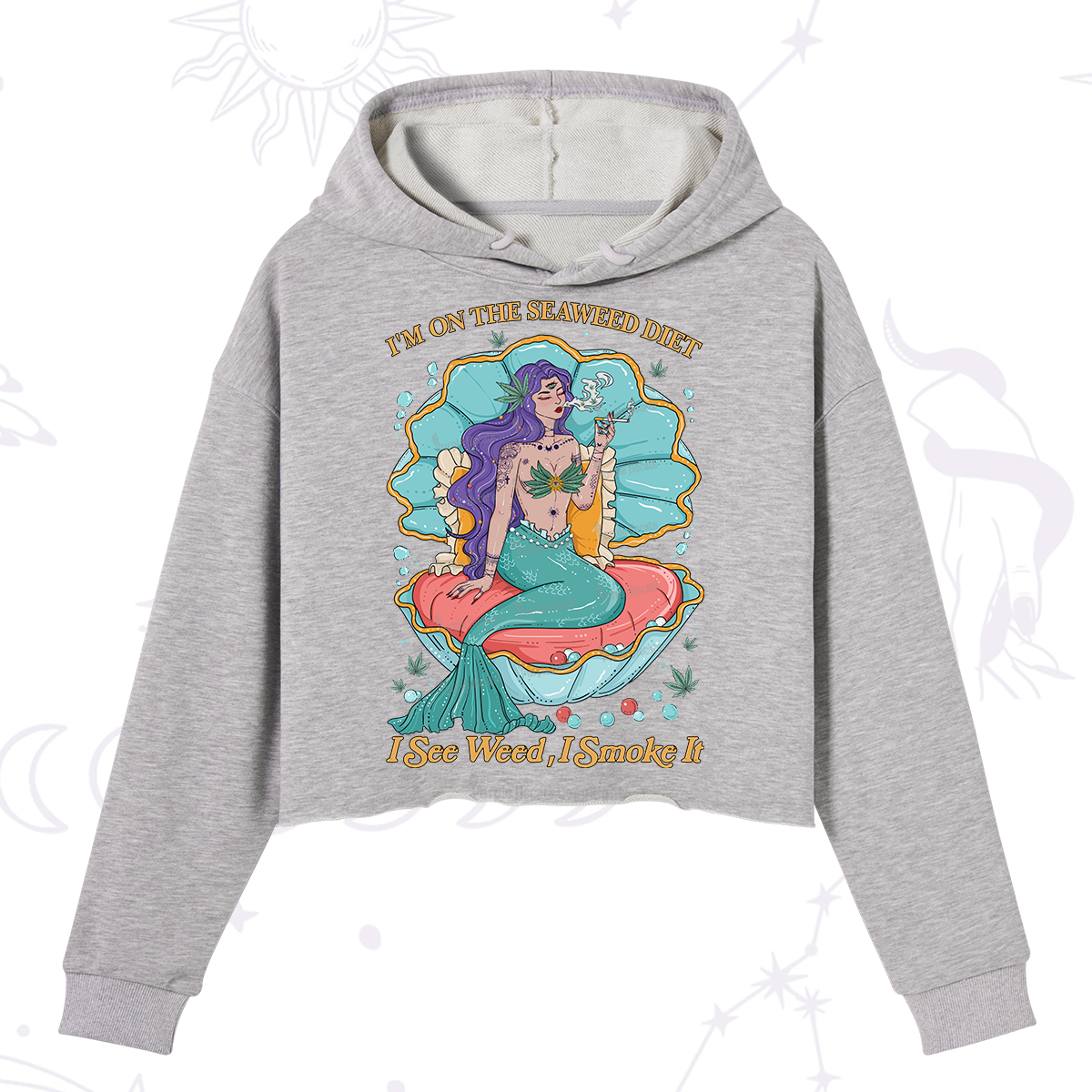 Purplehecate I See Weed I Smoke It Crop Hoodie