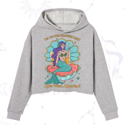 Purplehecate I See Weed I Smoke It Crop Hoodie