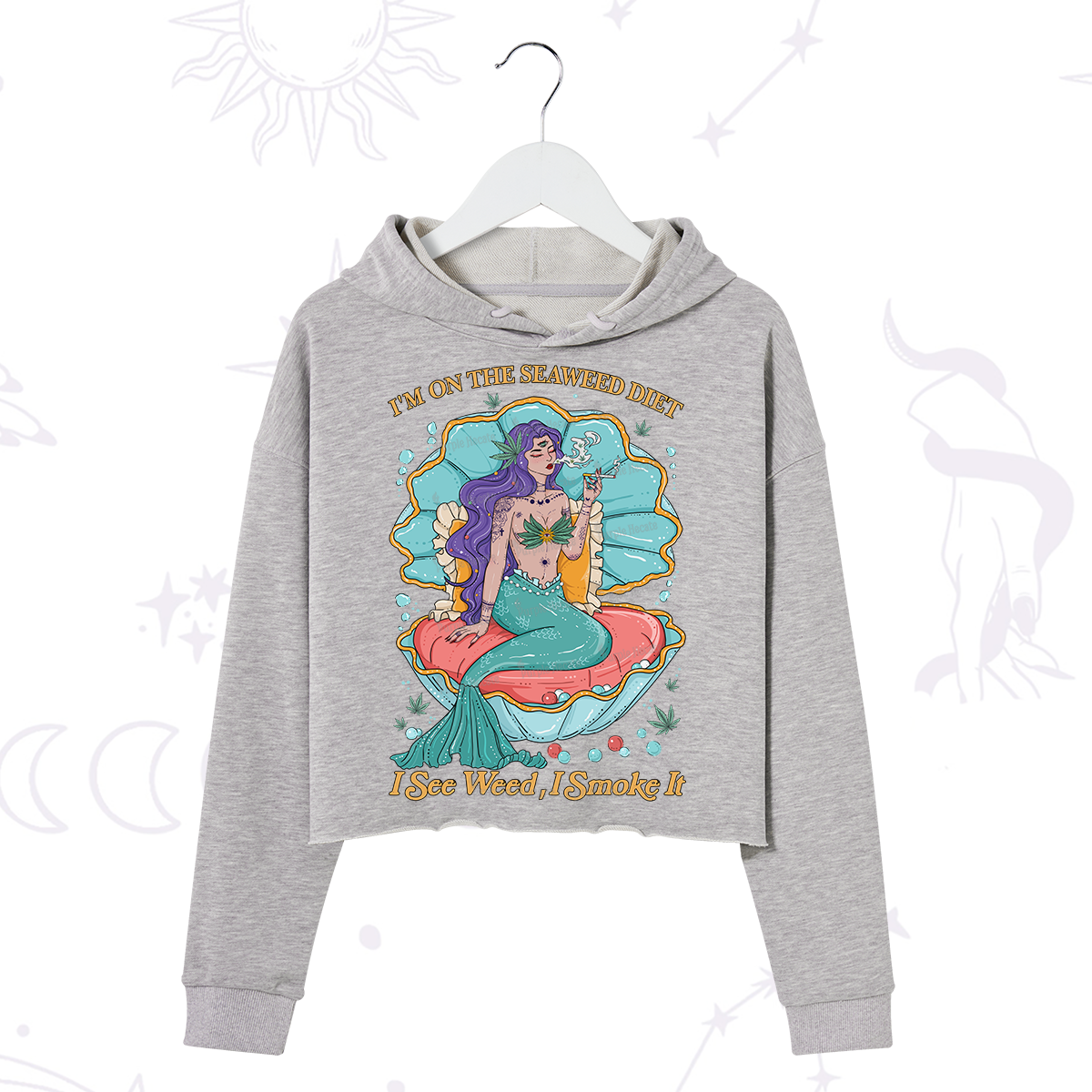 Purplehecate I See Weed I Smoke It Crop Hoodie