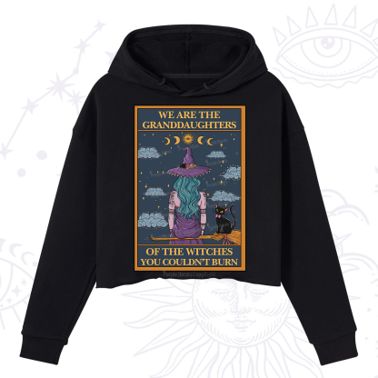 Purplehecate The Witches You Couldn't Burn Oracle Card Crop Hoodie