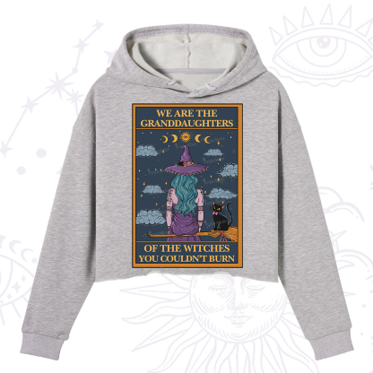 Purplehecate The Witches You Couldn't Burn Oracle Card Crop Hoodie
