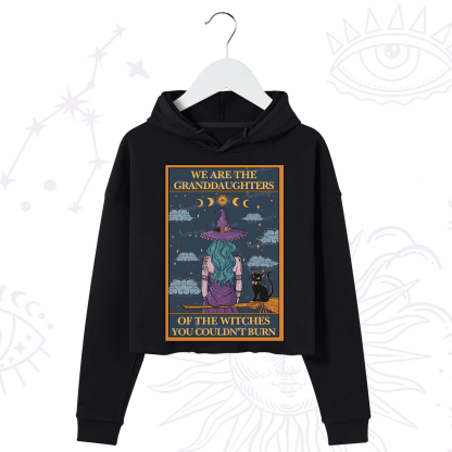Purplehecate The Witches You Couldn't Burn Oracle Card Crop Hoodie