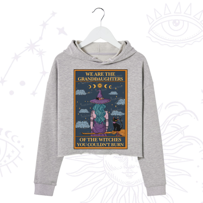 Purplehecate The Witches You Couldn't Burn Oracle Card Crop Hoodie