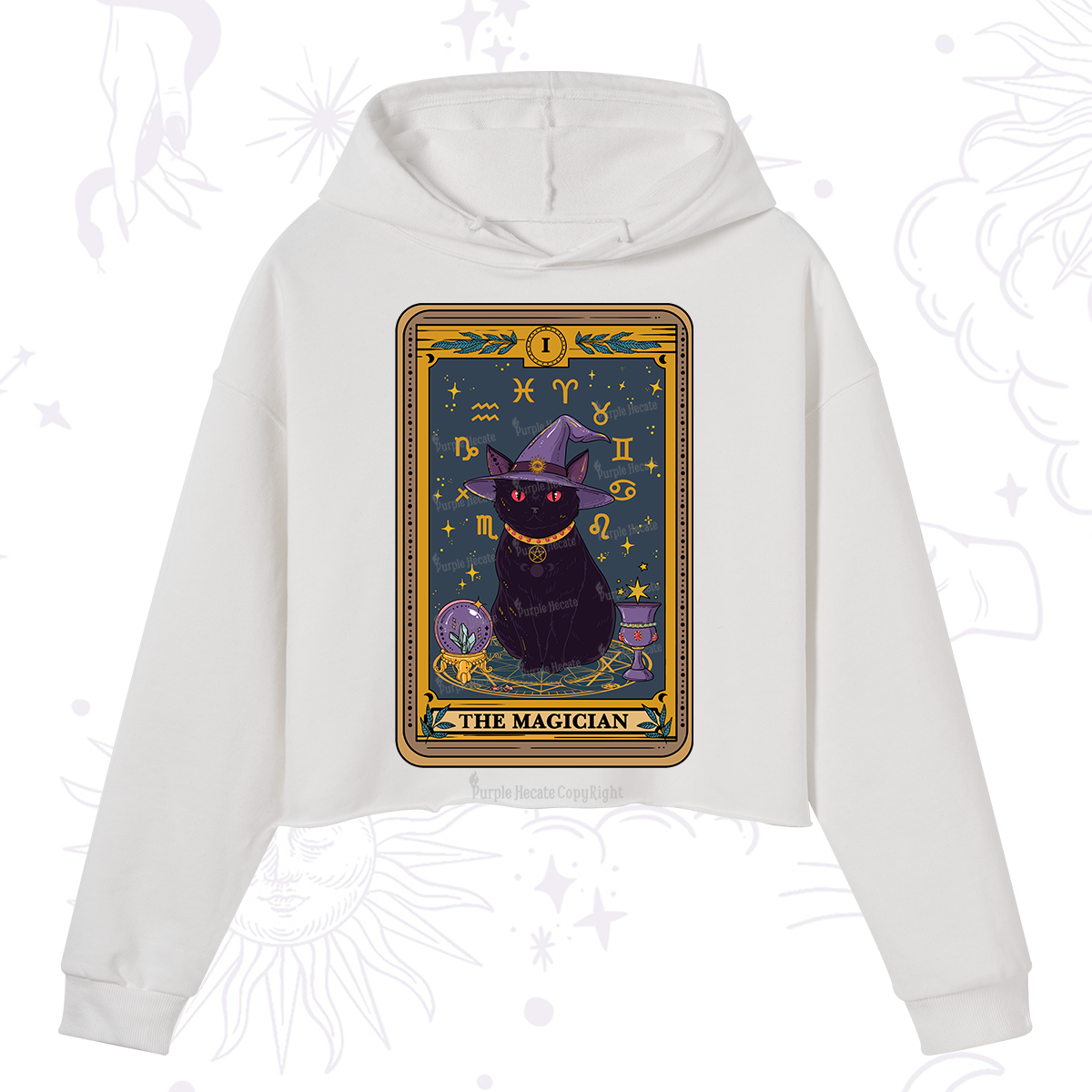 Purplehecate The Magician Tarot Crop Hoodie