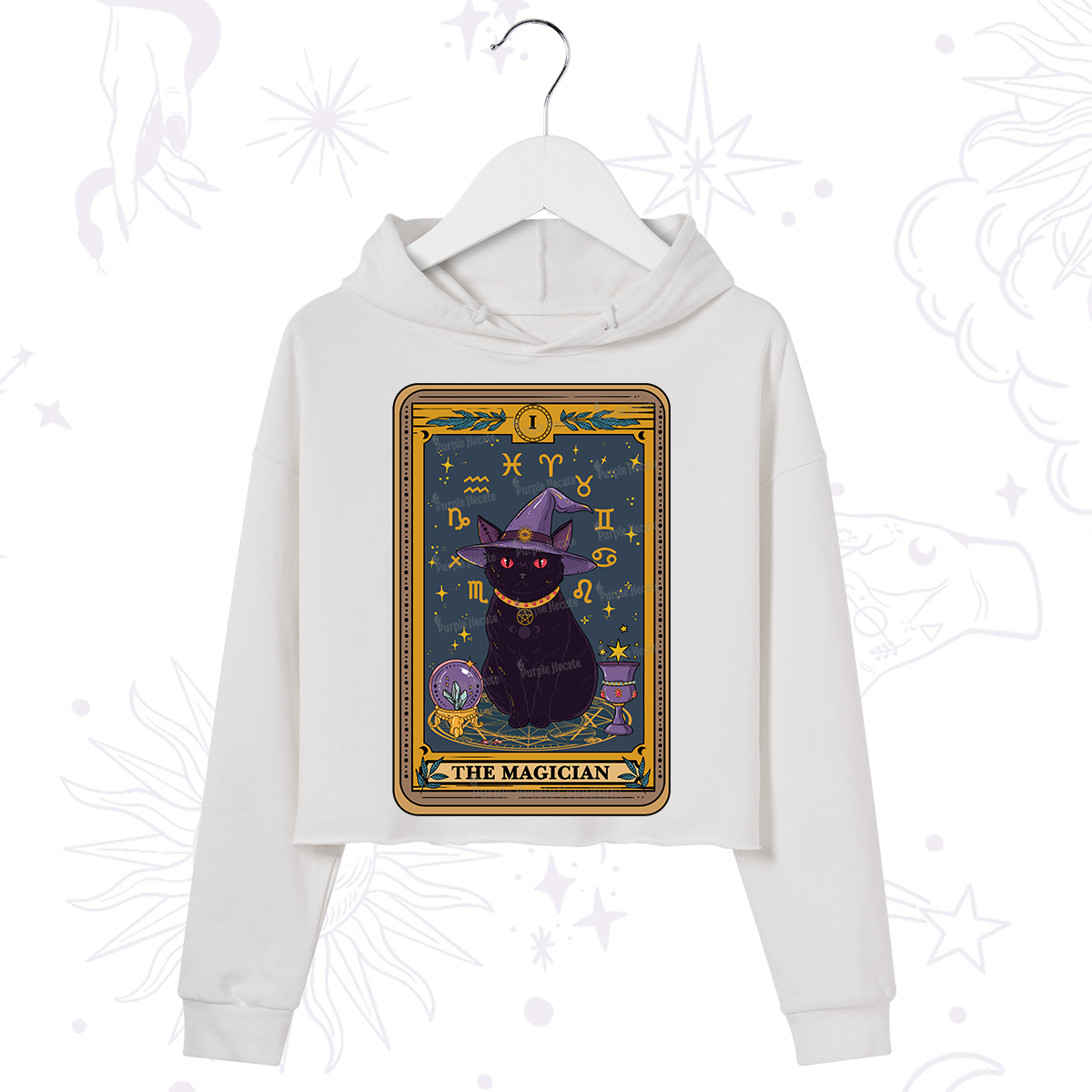 Purplehecate The Magician Tarot Crop Hoodie