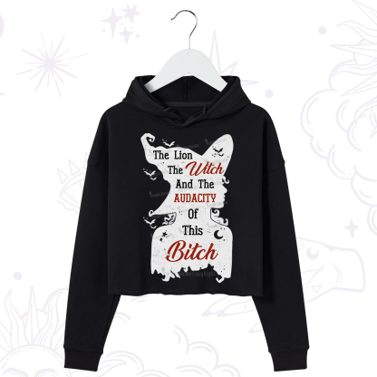 Purplehecate The Lion The Witch And The Audacity Of This Bitch Crop Hoodie